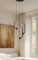 LED Chandelier by Z-Lite - Saros Collection, Matte Black Finish - 4101-3MB-LED