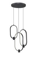 LED Chandelier by Z-Lite - Saros Collection, Matte Black Finish - 4101-3MB-LED