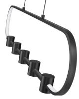 LED Linear Chandelier by Z-Lite - Saros Collection, Matte Black Finish - 4101-42L-MB-LED