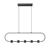 LED Linear Chandelier by Z-Lite - Saros Collection, Matte Black Finish - 4101-42L-MB-LED