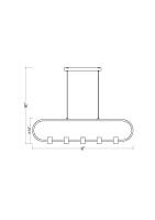 LED Linear Chandelier by Z-Lite - Saros Collection, Matte Black Finish - 4101-42L-MB-LED