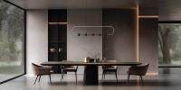 LED Linear Chandelier by Z-Lite - Saros Collection, Matte Black Finish - 4101-42L-MB-LED