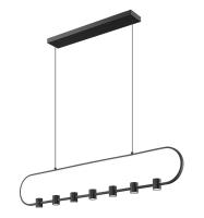 LED Linear Chandelier by Z-Lite - Saros Collection, Matte Black Finish - 4101-54L-MB-LED