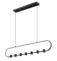LED Linear Chandelier by Z-Lite - Saros Collection, Matte Black Finish - 4101-54L-MB-LED