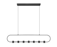 LED Linear Chandelier by Z-Lite - Saros Collection, Matte Black Finish - 4101-54L-MB-LED