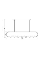 LED Linear Chandelier by Z-Lite - Saros Collection, Matte Black Finish - 4101-54L-MB-LED