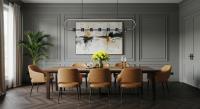 LED Linear Chandelier by Z-Lite - Saros Collection, Matte Black Finish - 4101-54L-MB-LED