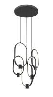 LED Chandelier by Z-Lite - Saros Collection, Matte Black Finish - 4101-5MB-LED