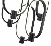 LED Chandelier by Z-Lite - Saros Collection, Matte Black Finish - 4101-5MB-LED