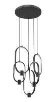 LED Chandelier by Z-Lite - Saros Collection, Matte Black Finish - 4101-5MB-LED