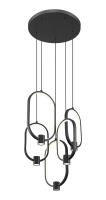 LED Chandelier by Z-Lite - Saros Collection, Matte Black Finish - 4101-5MB-LED