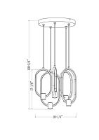 LED Chandelier by Z-Lite - Saros Collection, Matte Black Finish - 4101-5MB-LED