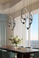 LED Chandelier by Z-Lite - Saros Collection, Matte Black Finish - 4101-5MB-LED