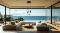 LED Chandelier by Z-Lite - Saros Collection, Matte Black Finish - 4101-5MB-LED