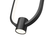 LED Pendant by Z-Lite - Saros Collection, Matte Black Finish - 4101-7MB-LED