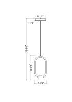LED Pendant by Z-Lite - Saros Collection, Matte Black Finish - 4101-7MB-LED