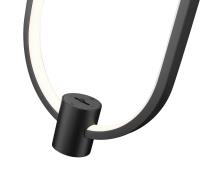 LED Pendant by Z-Lite - Saros Collection, Matte Black Finish - 4101-8MB-LED