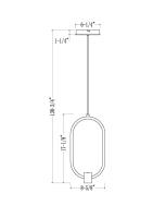 LED Pendant by Z-Lite - Saros Collection, Matte Black Finish - 4101-8MB-LED