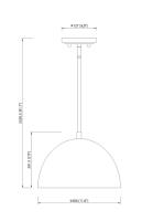 One Light Pendant by Z-Lite - Vega Collection, Matte Black Finish - 4501P12-MB