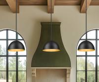One Light Pendant by Z-Lite - Vega Collection, Matte Black Finish - 4501P12-MB