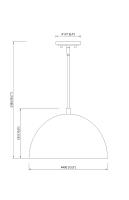 One Light Pendant by Z-Lite - Vega Collection, Matte Black Finish - 4501P16-MB