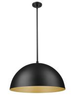 Three Light Pendant by Z-Lite - Vega Collection, Matte Black Finish - 4501P24-MB