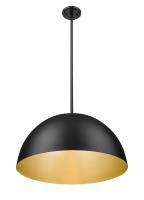 Three Light Pendant by Z-Lite - Vega Collection, Matte Black Finish - 4501P24-MB
