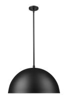Three Light Pendant by Z-Lite - Vega Collection, Matte Black Finish - 4501P24-MB