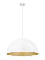 Three Light Pendant by Z-Lite - Vega Collection, Matte White Finish - 4501P24-MW