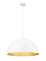 Three Light Pendant by Z-Lite - Vega Collection, Matte White Finish - 4501P24-MW