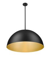 Three Light Pendant by Z-Lite - Vega Collection, Matte Black Finish - 4501P32-MB