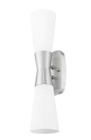 Two Light Wall Sconce by Z-Lite - Emrys Collection, Brushed Nickel Finish - 4504-2S-BN