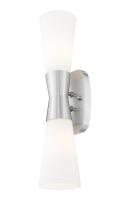 Two Light Wall Sconce by Z-Lite - Emrys Collection, Brushed Nickel Finish - 4504-2S-BN