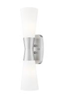 Two Light Wall Sconce by Z-Lite - Emrys Collection, Brushed Nickel Finish - 4504-2S-BN