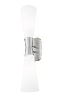 Two Light Wall Sconce by Z-Lite - Emrys Collection, Brushed Nickel Finish - 4504-2SL-BN