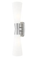 Two Light Wall Sconce by Z-Lite - Emrys Collection, Brushed Nickel Finish - 4504-2SL-BN