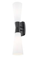Two Light Wall Sconce by Z-Lite - Emrys Collection, Matte Black Finish - 4504-2SL-MB