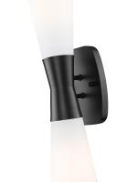 Two Light Wall Sconce by Z-Lite - Emrys Collection, Matte Black Finish - 4504-2SL-MB