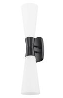 Two Light Wall Sconce by Z-Lite - Emrys Collection, Matte Black Finish - 4504-2SL-MB