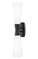 Two Light Wall Sconce by Z-Lite - Emrys Collection, Matte Black Finish - 4504-2SL-MB
