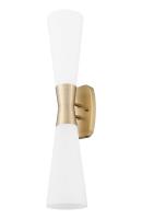 Two Light Wall Sconce by Z-Lite - Emrys Collection, Modern Gold Finish - 4504-2SL-MGLD