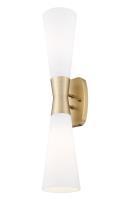 Two Light Wall Sconce by Z-Lite - Emrys Collection, Modern Gold Finish - 4504-2SL-MGLD