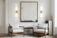 Two Light Wall Sconce by Z-Lite - Emrys Collection, Modern Gold Finish - 4504-2SL-MGLD