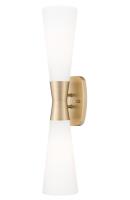 Two Light Wall Sconce by Z-Lite - Emrys Collection, Modern Gold Finish - 4504-2SL-MGLD