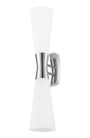 Two Light Wall Sconce by Z-Lite - Emrys Collection, Polished Nickel Finish - 4504-2SL-PN