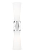 Two Light Wall Sconce by Z-Lite - Emrys Collection, Polished Nickel Finish - 4504-2SL-PN