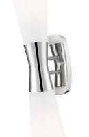 Two Light Wall Sconce by Z-Lite - Emrys Collection, Polished Nickel Finish - 4504-2SL-PN