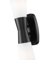 Two Light Wall Sconce by Z-Lite - Emrys Collection, Matte Black Finish - 4504-2S-MB