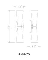 Two Light Wall Sconce by Z-Lite - Emrys Collection, Matte Black Finish - 4504-2S-MB