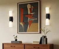 Two Light Wall Sconce by Z-Lite - Emrys Collection, Matte Black Finish - 4504-2S-MB
